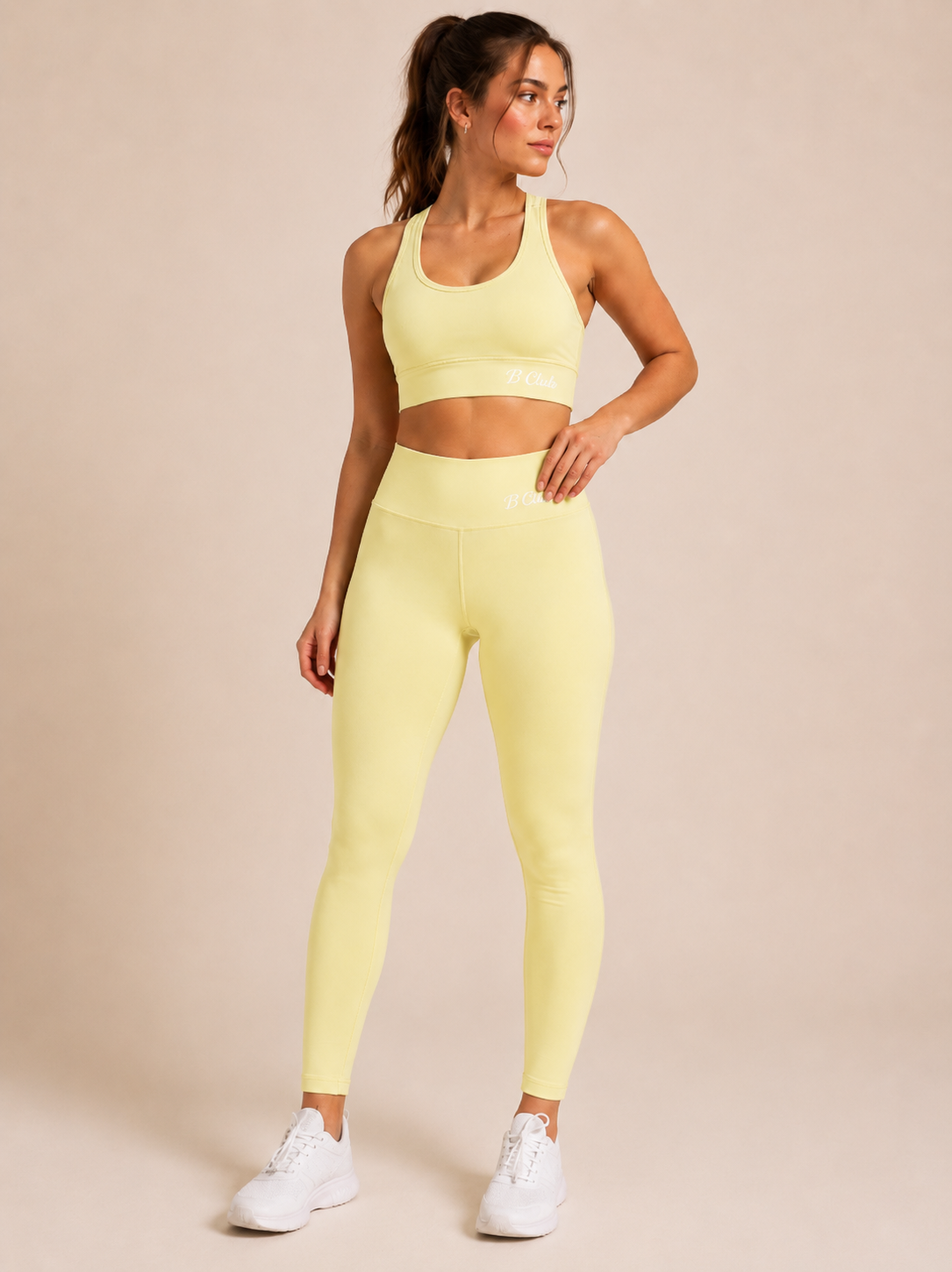 Classic B Club  Buttercream Legging & Bra Set