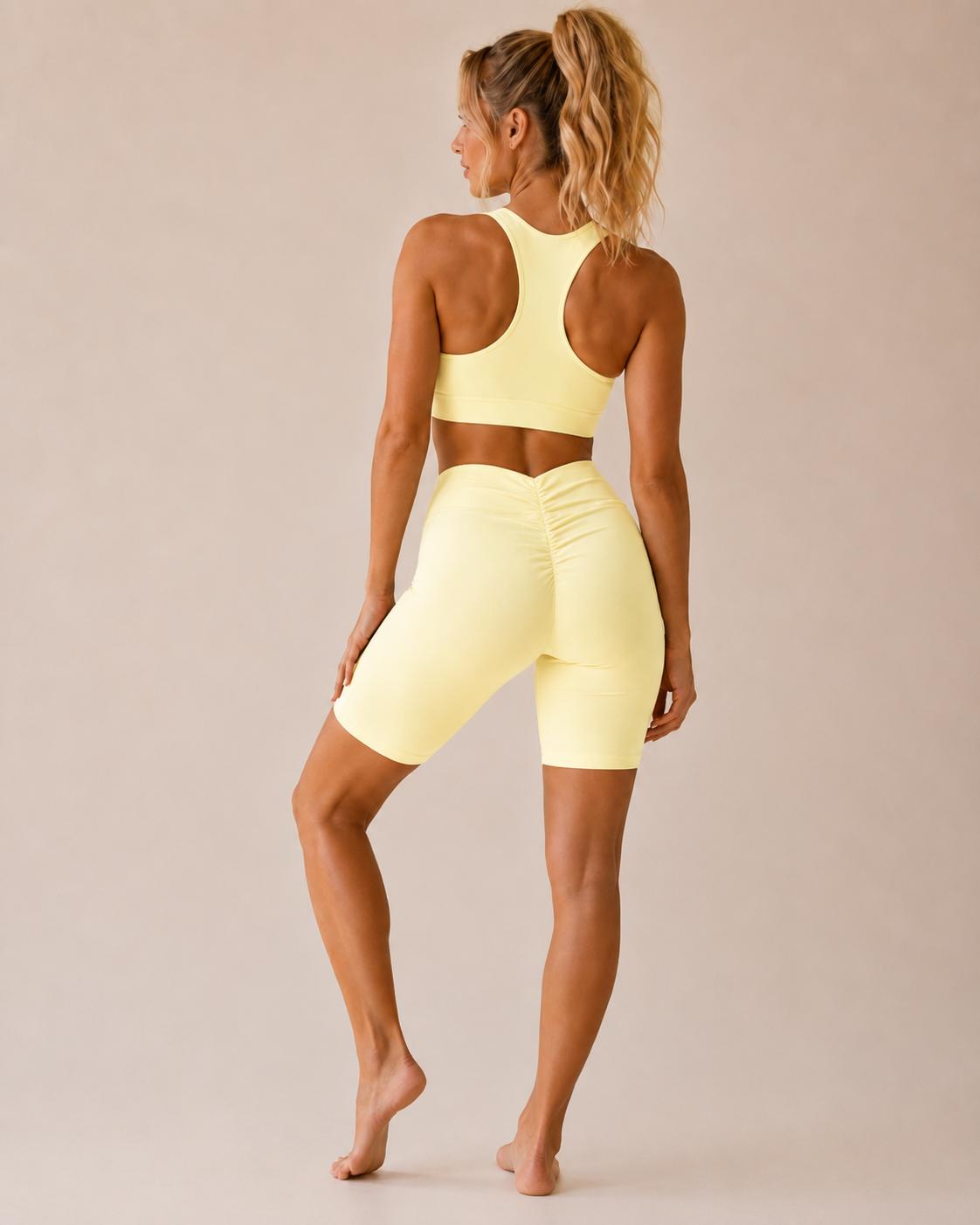 Classic B Club Buttercream Scrunch Shorts